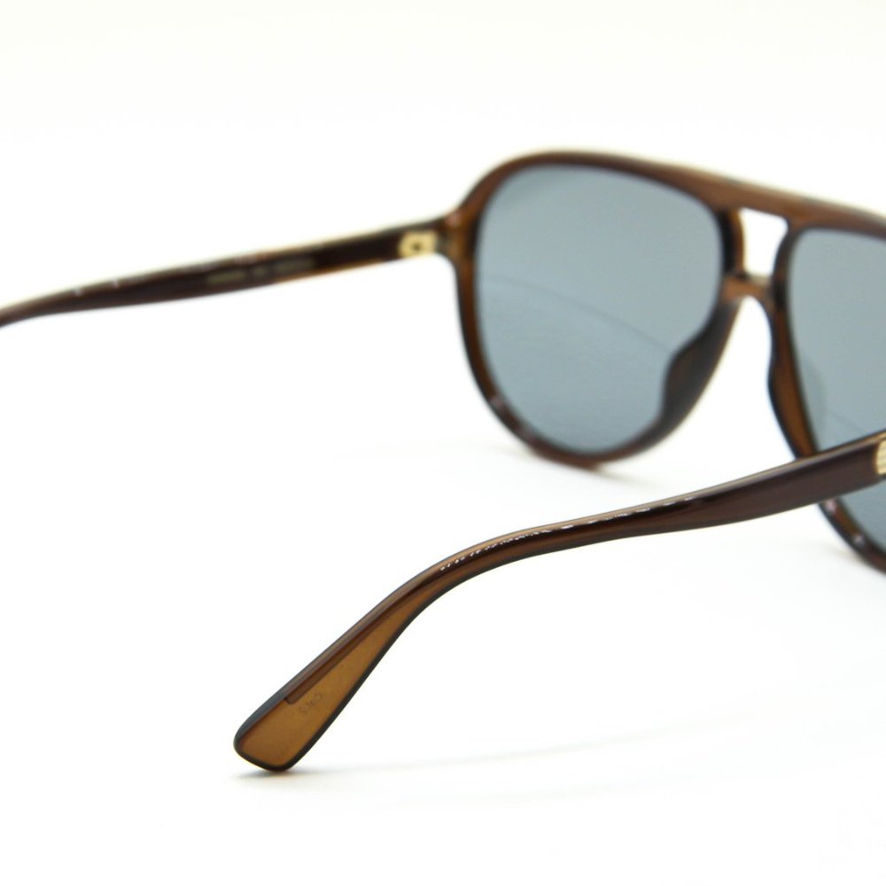 NEW GUCCI GG0935S 007 BROWN BLUE PILOT AUTHENTIC MEN SUNGLASSES 60-12-145 - Picture 6 of 11